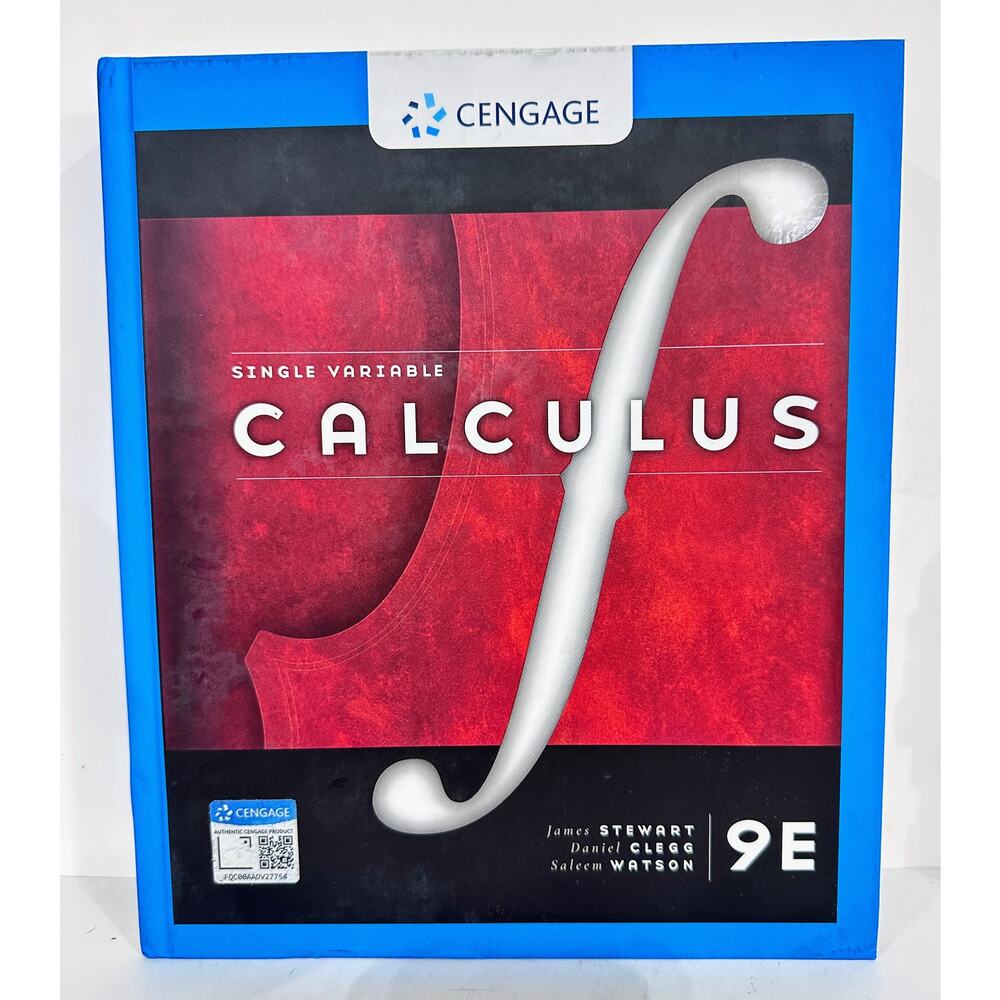 Single Variable Calculus 9E-9th Edition-Stewart Clegg Watson-Hardcover-Like New